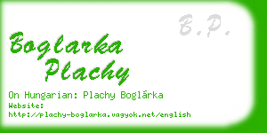 boglarka plachy business card